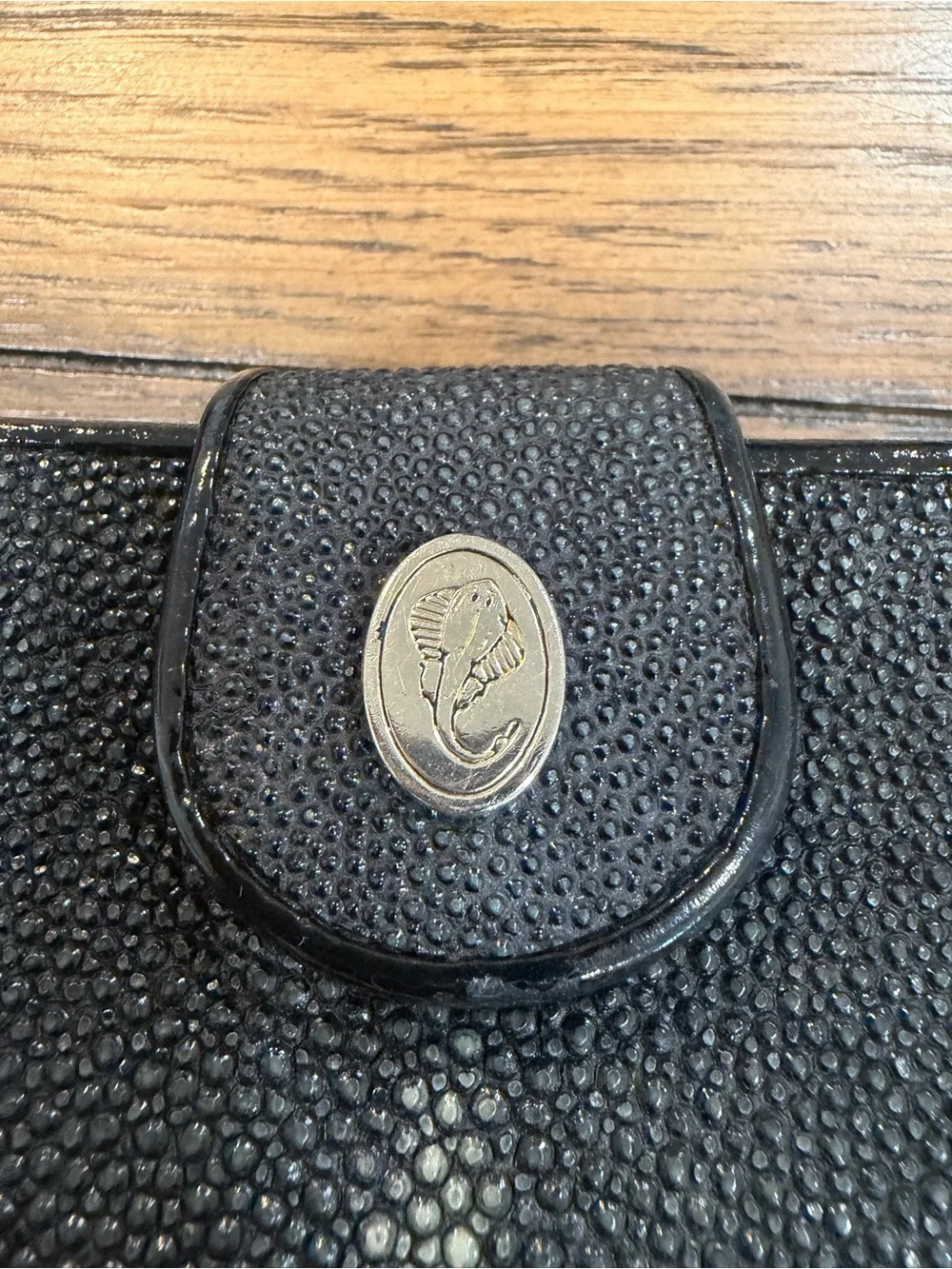 Classic Black Stingray-Texture Women's Wallet